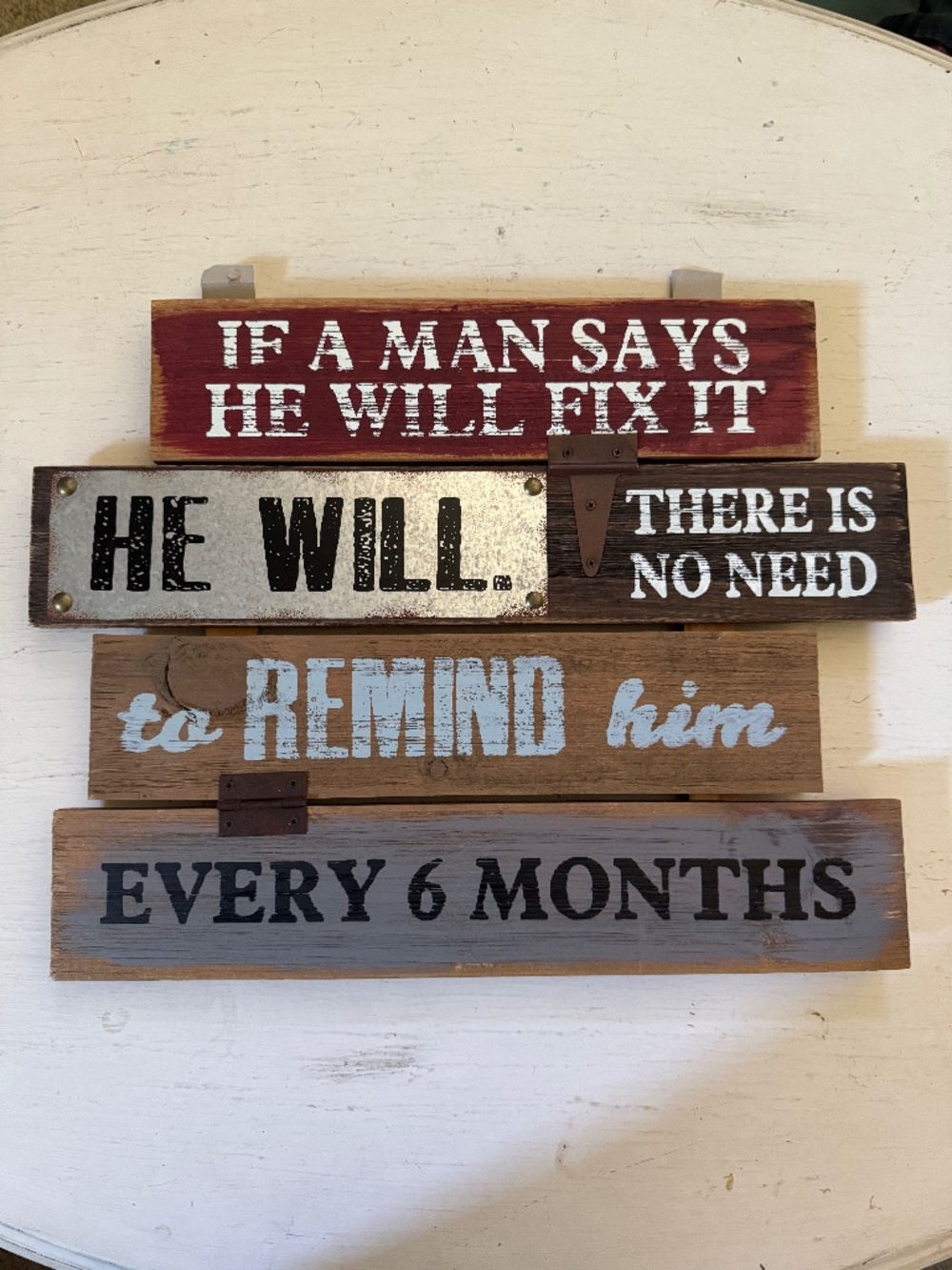 Funny Rustic Wooden Wall Sign | Farmhouse Man Cave Garage Decor | "If a Man Says